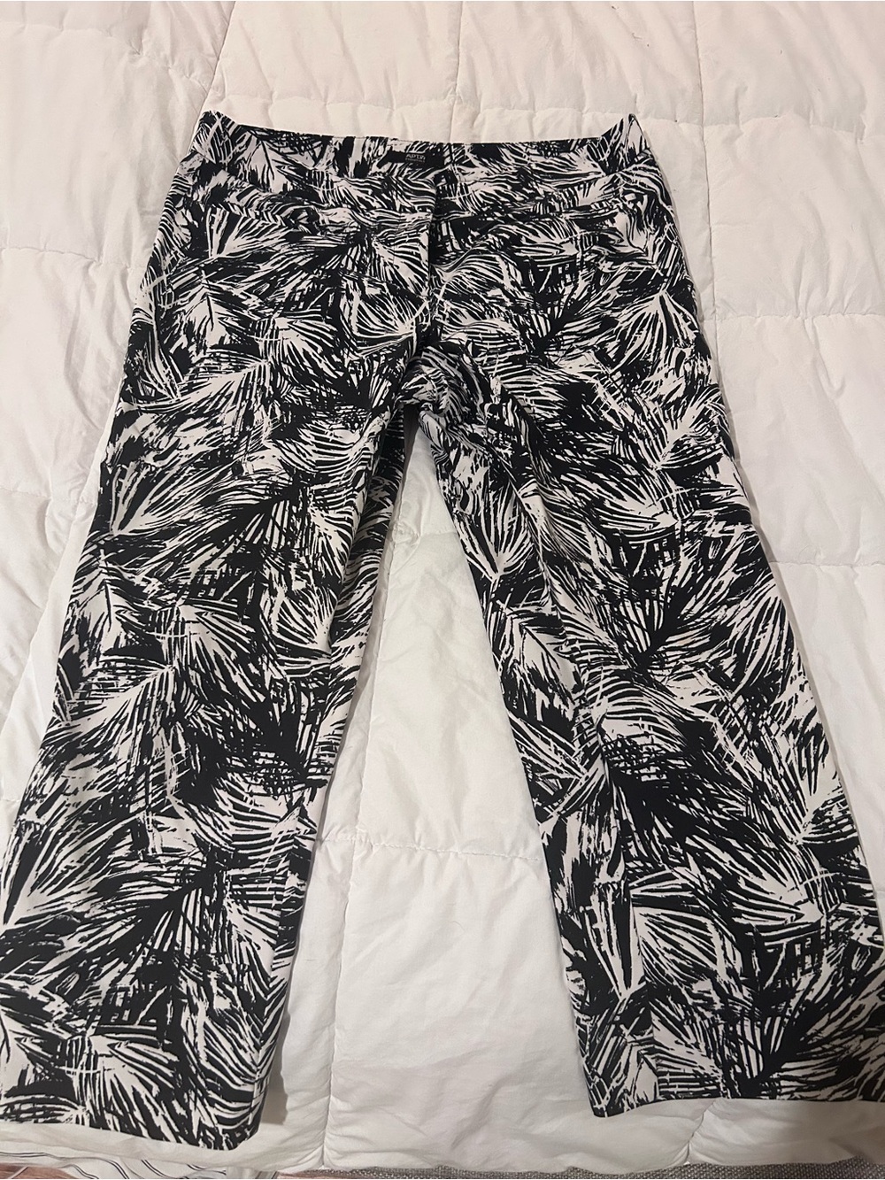 Apt. 9 Black and White Abstract Print capris Sz